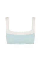 Bianco Top in Blu Marr