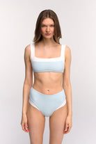 Bianco Top in Blu Marr