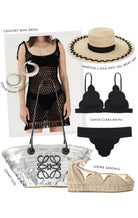 Crochet Mini Dress in Black