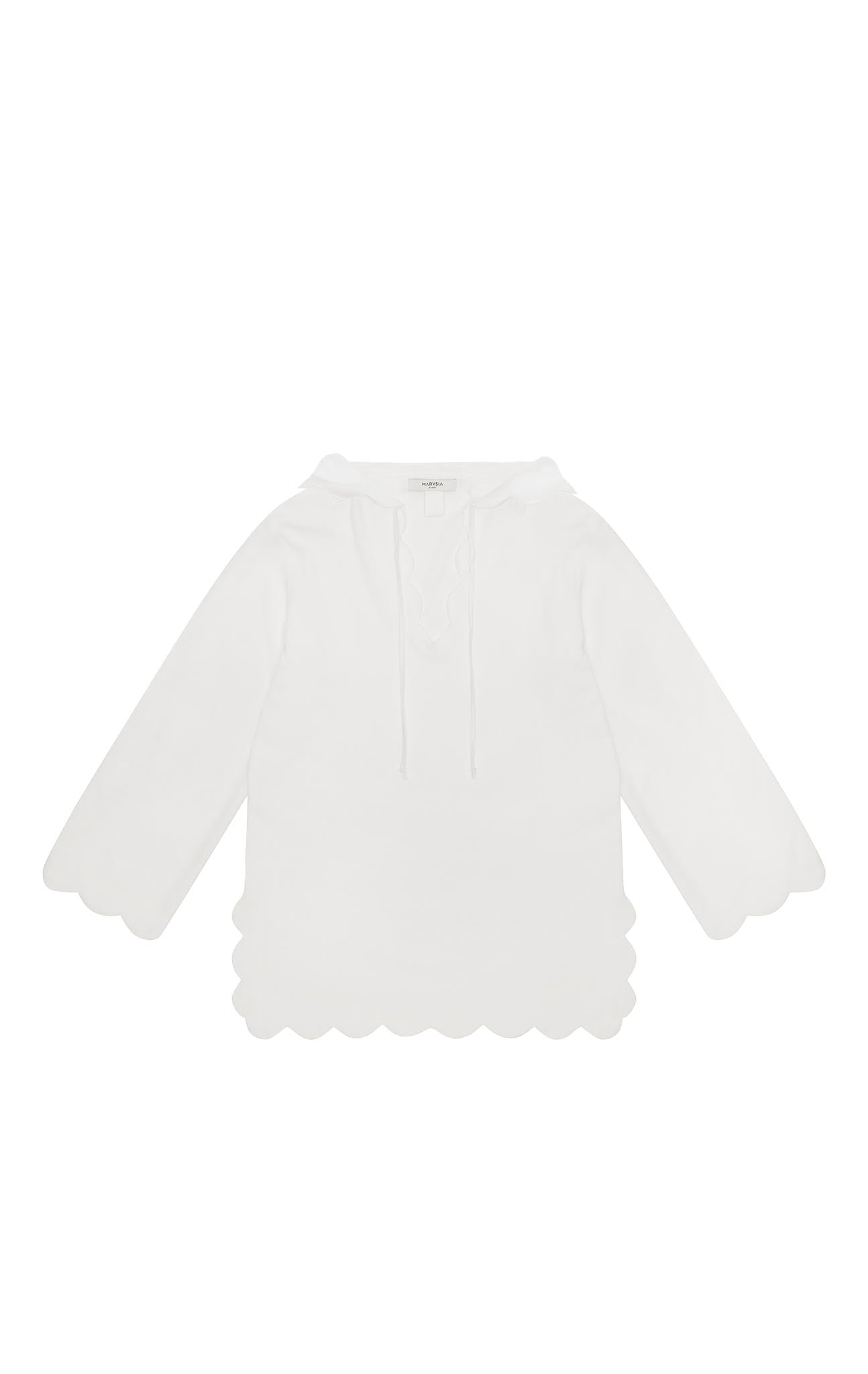 Bumby Scalloped Terry Tunic in Coconut MARYSIA